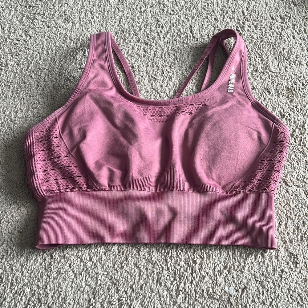 GymShark pink sports bra